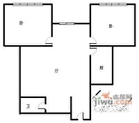 长城苑2室2厅1卫113㎡户型图