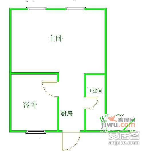 绿地海悦酒店公寓1室1厅1卫70㎡户型图