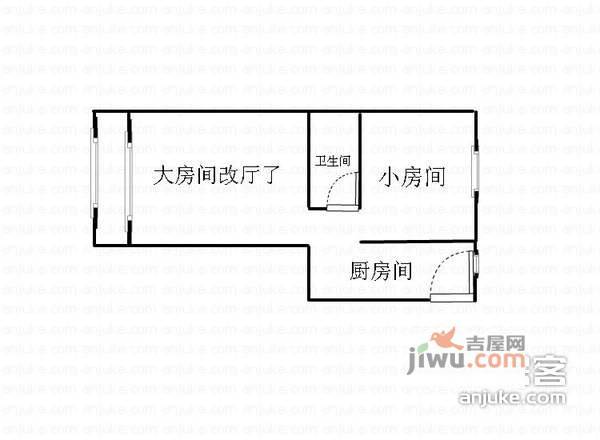 象山小区2室1厅1卫户型图