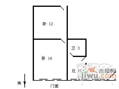 象山小区2室0厅1卫户型图