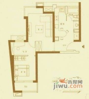 绿洲雅宾利花园1室2厅1卫75㎡户型图