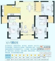 申航大厦3室2厅2卫135㎡户型图