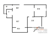 长安大厦3室1厅1卫户型图