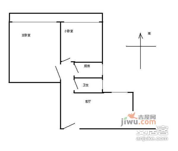 兴联公寓2室1厅1卫户型图