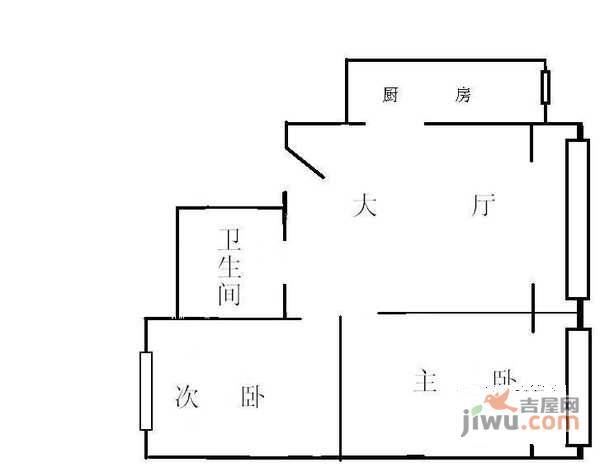 长征大厦2室2厅1卫118㎡户型图