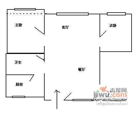 长征大厦2室2厅1卫118㎡户型图