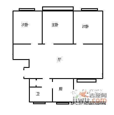 锦佳苑3室2厅2卫130㎡户型图