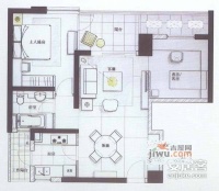 灵广花园2室1厅1卫80㎡户型图