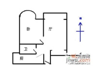 灵广花园1室1厅1卫62㎡户型图