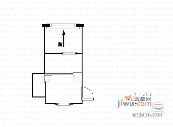 双阳一村1室1厅1卫47㎡户型图