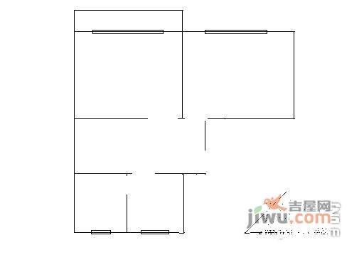 双阳一村2室1厅1卫68㎡户型图