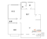 新江湾城时代花园2室1厅1卫80㎡户型图