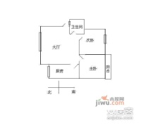 工农新村小区2室1厅1卫48㎡户型图