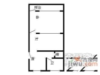 闸殷小区1室1厅1卫56㎡户型图