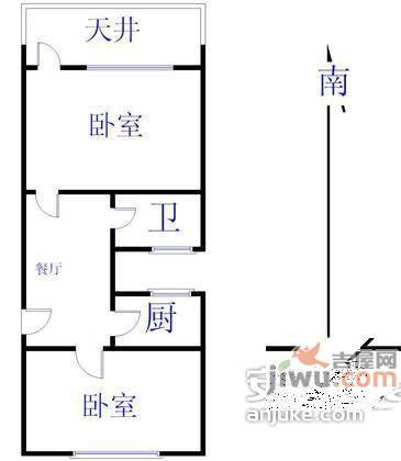 金龙新村2室1厅1卫73㎡户型图