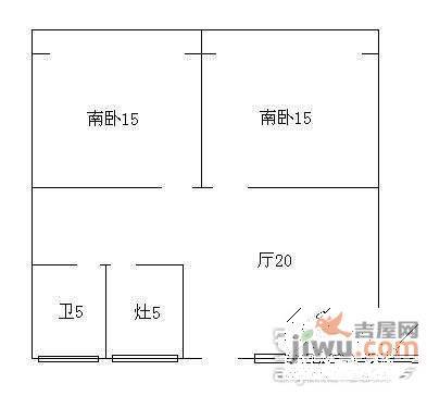 金龙新村2室1厅1卫73㎡户型图