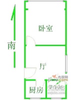 金龙新村1室1厅1卫50㎡户型图