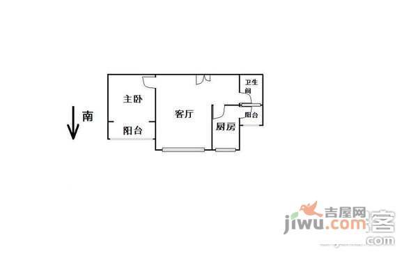 欣益绿苑2室1厅1卫户型图