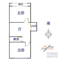 新长海二村2室1厅1卫99㎡户型图