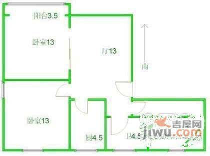 新长海二村3室1厅1卫72㎡户型图