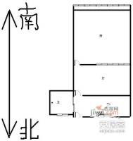 长隆住宅小区1室1厅1卫37㎡户型图