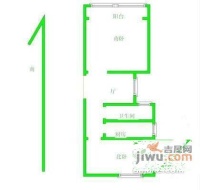 殷行一二村小区2室1厅1卫80㎡户型图