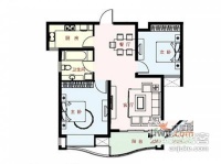 盛世新江湾2室2厅1卫99㎡户型图