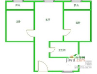 永安小区2室1厅1卫56㎡户型图