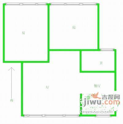 天马大厦2室2厅1卫113㎡户型图