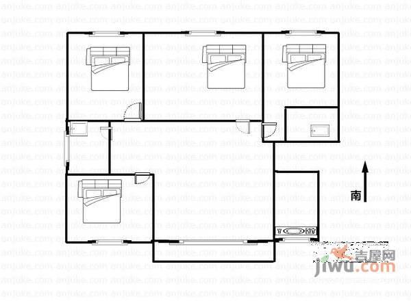 丰泰世纪公寓4室2厅2卫172㎡户型图