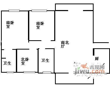 珠江香樟南园3室2厅2卫142㎡户型图
