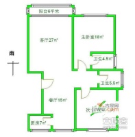 长欣新苑2室2厅2卫96㎡户型图