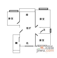 中轩丽苑3室2厅1卫114㎡户型图