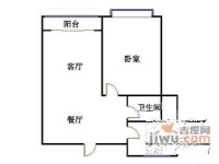 泰鸿新苑2室1厅1卫80㎡户型图