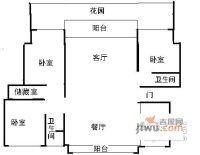 泰鸿新苑3室2厅2卫135㎡户型图