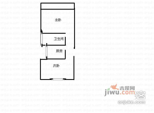 延吉四村2室1厅1卫67㎡户型图