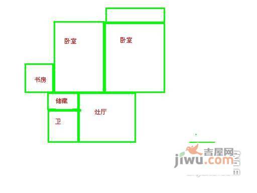 靖中大楼2室1厅1卫96㎡户型图