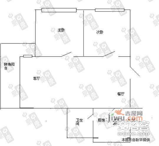 福阳大厦2室1厅1卫98㎡户型图