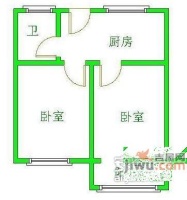 控江东三村小区2室0厅1卫52㎡户型图