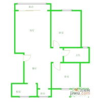 佳泰花园2室2厅1卫117㎡户型图