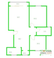兰馨雅苑2室2厅1卫108㎡户型图