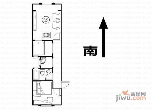 辽源一村2室1厅1卫户型图