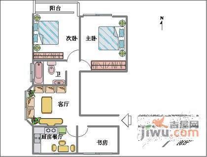 凤城六村3室1厅1卫119㎡户型图