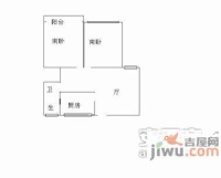 九州公寓2室2厅1卫105㎡户型图
