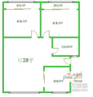 华升公寓3室1厅1卫户型图