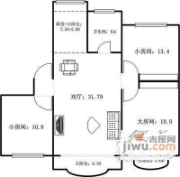 华升公寓3室2厅1卫119㎡户型图