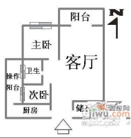 雪城公寓2室2厅1卫户型图