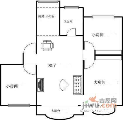 众和金融大厦3室2厅2卫136㎡户型图