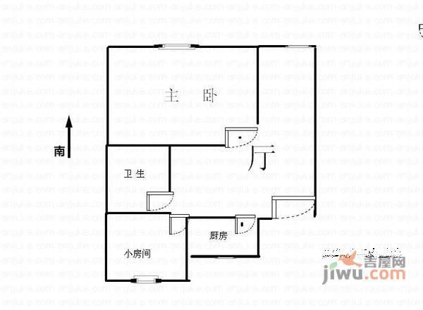 恒阳花苑2室1厅1卫86㎡户型图