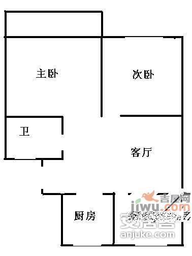 东茂家园2室2厅1卫115㎡户型图